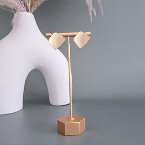 Stainless steel gold tone earrings new